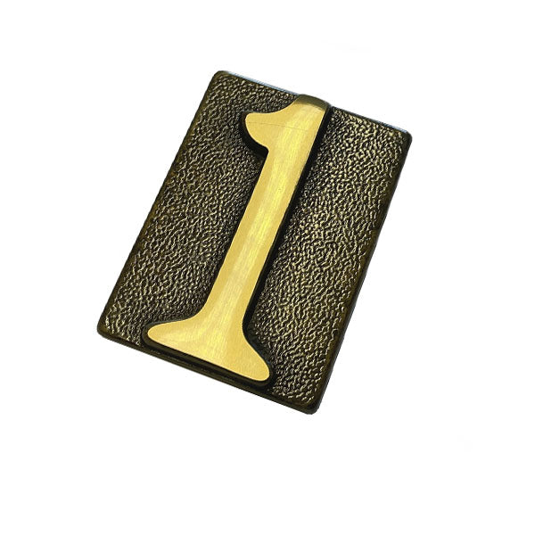 SILMEC NUMERO CIVICO "1" IN OTTONE ANTICO MM60X80 PER PLACCA