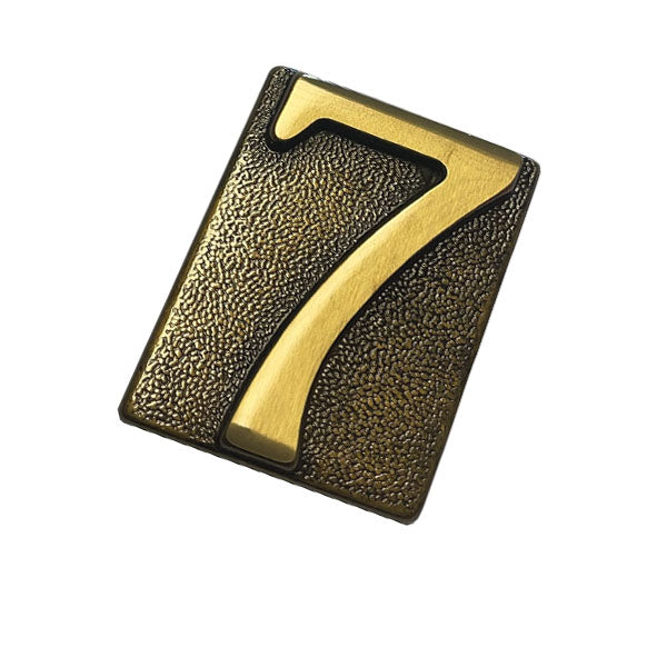 SILMEC NUMERO CIVICO "7" IN OTTONE ANTICO MM60X80 PER PLACCA