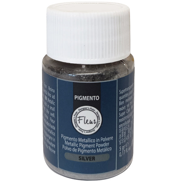 FLEUR PIGMENTO METALLIZZATO IN POLVERE PER RESINE SILVER GR 5