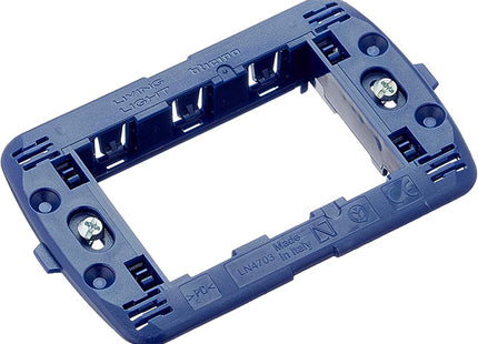 BTICINO LIVINGLIGHT SUPPORTO A 3 MODULI BLU
