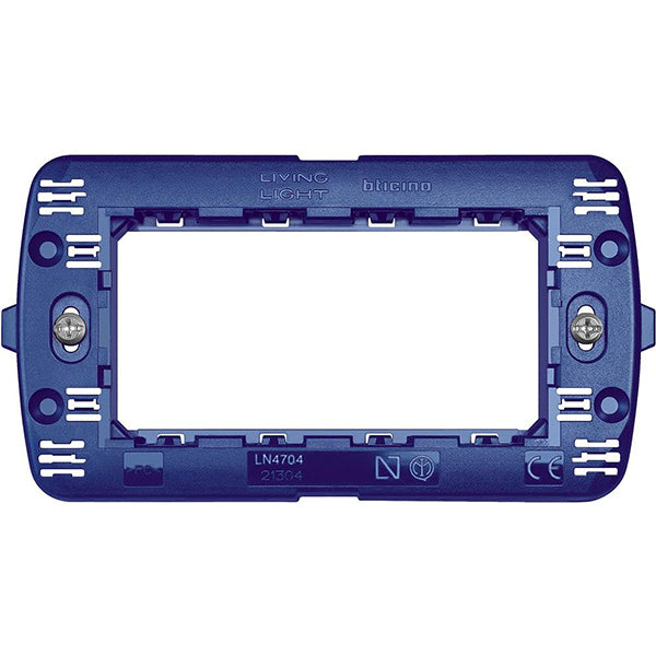 BTICINO LIVINGLIGHT SUPPORTO A 4 MODULI BLU
