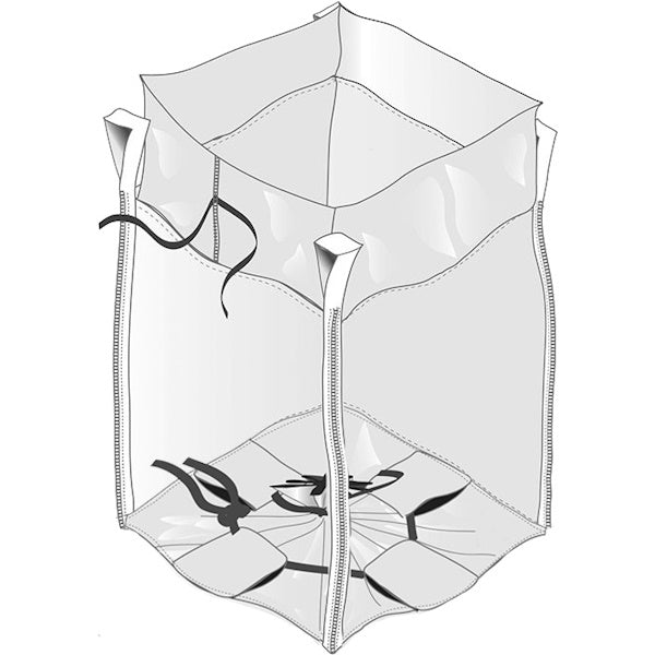 SACCO PER MACERIE PORTATA KG1000 CON SCARICO RAPIDO CM90X90X120H