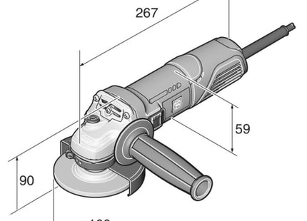 FEIN SMERIGLIATRICE ANGOLARE MOD. WSG 7-115 D.MM115 POTENZA 700W*