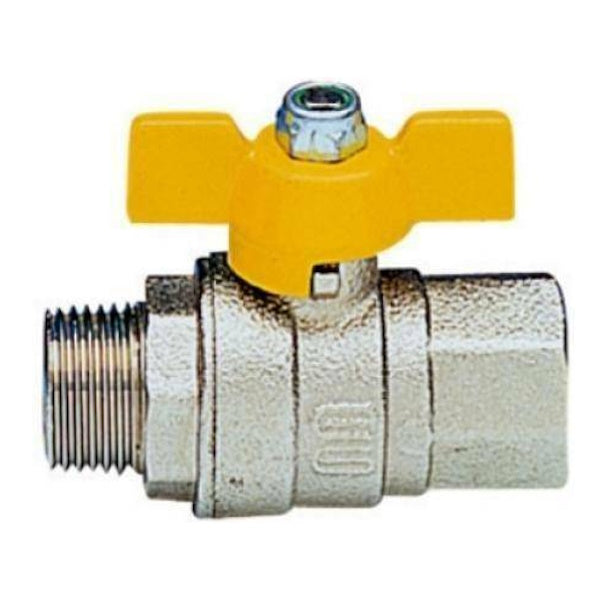 IDRO-BRIC RUBINETTO A SFERA PER GAS MASCHIO/FEMMINA DA 1/2"