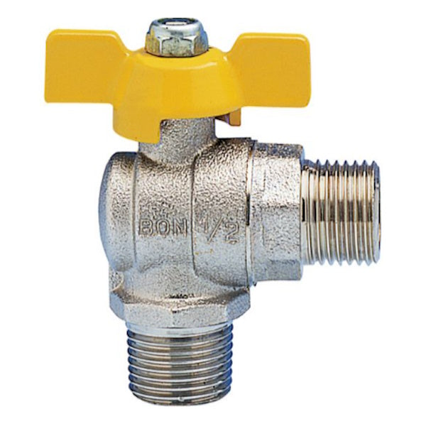 IDRO-BRIC RUBINETTO MASCHIO/MASCHIO A SQUADRA PER GAS 1/2"X1/2"