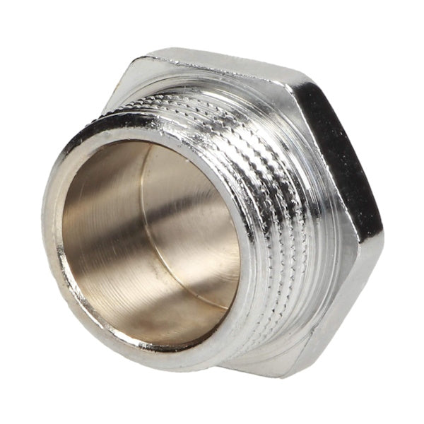 IDRO-BRIC TAPPO MASCHIO IN OTTONE CROMATO LUCIDO DA 1/2"