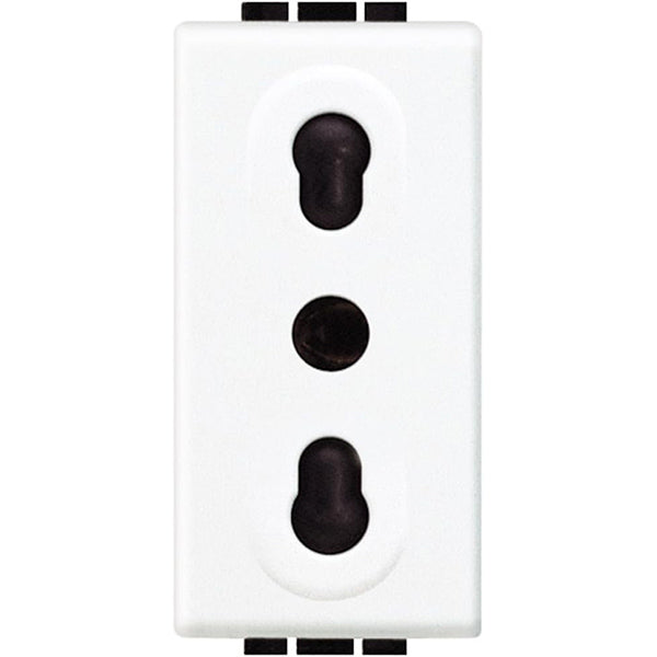 BTICINO LIVINGLIGHT PRESA 2P+T 10/16A BIPASSO 230V BIANCO