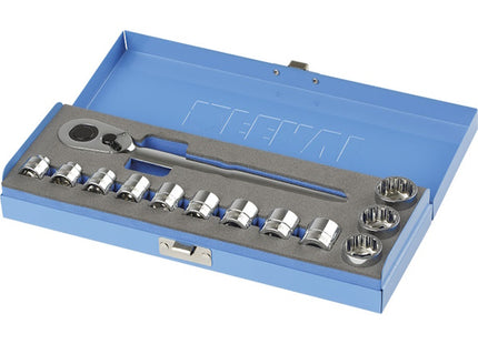 FERVI SERIE BUSSOLE A PROFILO RIBASSATO CON CRICCHETTO DA 3/8" PZ13