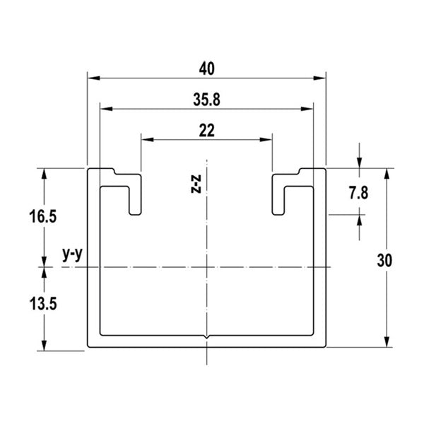 FISCHER SOLAR-FIX PROFILO 40/30 MT 6*
