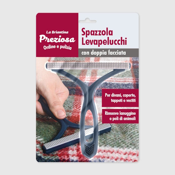 LA BRIANTINA SPAZZOLA LEVAPELUCCHI A DOPPIA FACCIATA