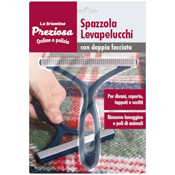 LA BRIANTINA SPAZZOLA LEVAPELUCCHI A DOPPIA FACCIATA