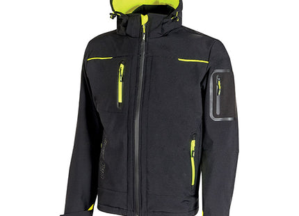 U-POWER GIACCA TECNICA IN SOFTSHELL SPACE COLORE BLACK CARBON TG.L
