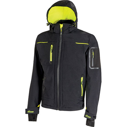 U-POWER GIACCA TECNICA IN SOFTSHELL SPACE COLORE BLACK CARBON TG.S
