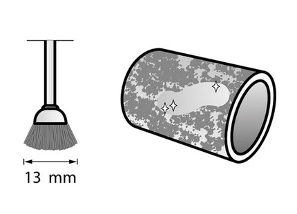DREMEL ART.   442 SPAZZOLE IN ACCIAIO D.MM13 CON GAMBO CONF.DA PZ2