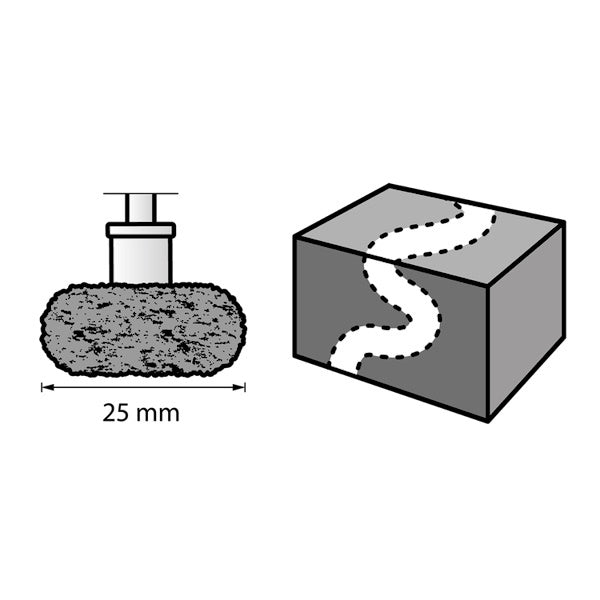 DREMEL ART.   511S SPAZZOLE IN FIBRA GR.180/280 D.MM25 EZ SPEEDCLIC PZ2