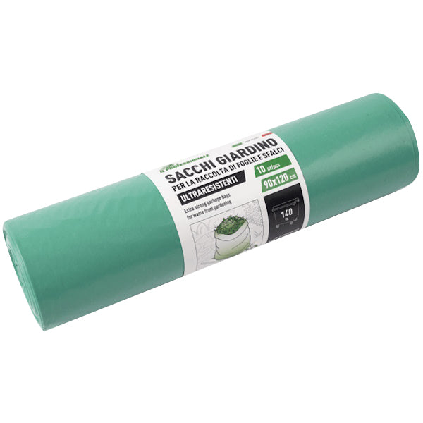 ELEPACKING SACCHI SPAZZATURA VERDE PER FOGLIE CM 90X120 LT140 PZ10