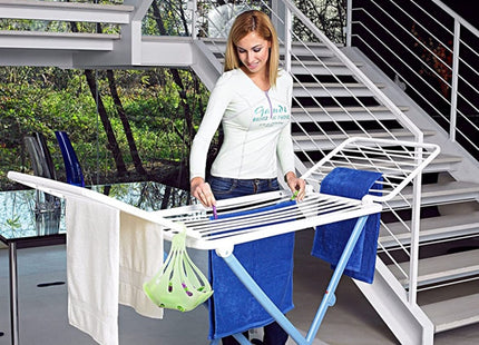 GIMI STENDIBIANCHERIA IN RESINA PERLA CON RUOTE CM190X54X91H*