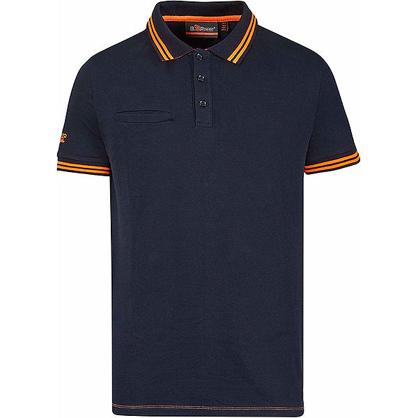 U-POWER POLO IN COTONE STRETCH WAY COLORE DEEP BLUE