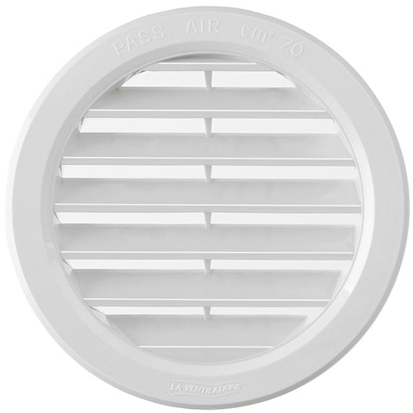 LA VENTILAZIONE GRIGLIA IN ABS TONDA DA INCASSO CON RETE COLORE BIANCO