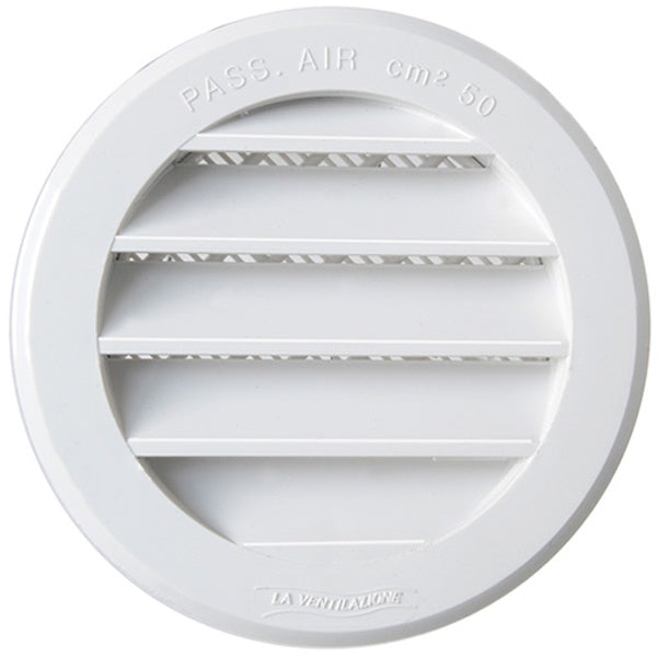 LA VENTILAZIONE GRIGLIA IN ABS TONDA DA INCASSO CON RETE COLORE BIANCO
