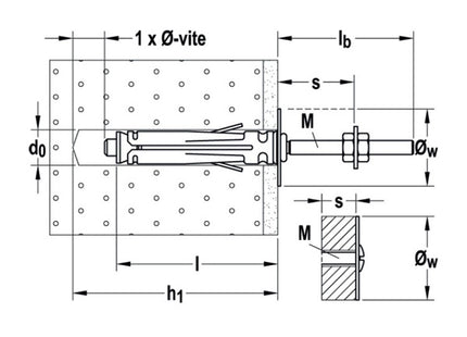 FISCHER TASSELLO SBS 9/ 4 IN ACCIAIO CON VITE TSC