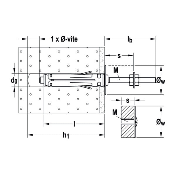 FISCHER TASSELLO SBS 9/ 4 IN ACCIAIO CON VITE TSC