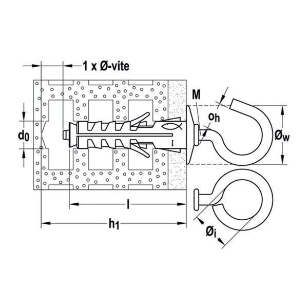 FISCHER TASSELLO SB.../3 IN NYLON CON OCCHIOLO CHIUSO