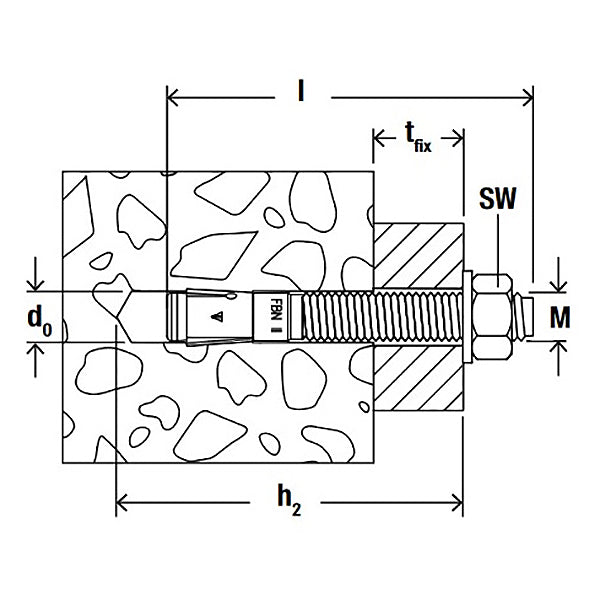 FISCHER TASSELLO FBN II IN ACCIAIO ZINCATO CON FASCETTA ESPANDENTE