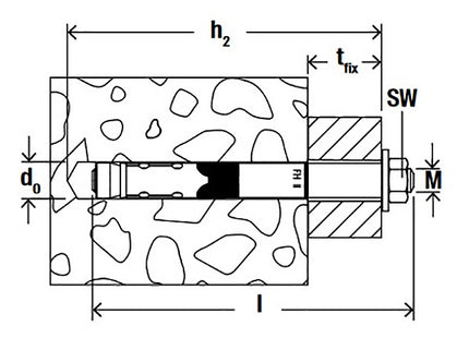 FISCHER TASSELLO FH II-S IN ACCIAIO CON VITE