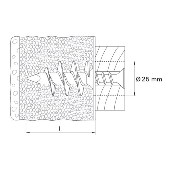 FISCHER TASSELLO FID IN PLASTICA PER FISSAGGIO ISOLAMENTI