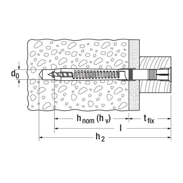 FISCHER TASSELLO FUR T IN NYLON PROLUNGATO CON VITE TSP TORX