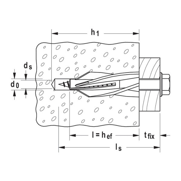 FISCHER TASSELLO GB IN NYLON PER CALCESTRUZZO CELLULARE