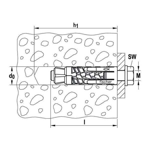 FISCHER TASSELLO GM IN GHISA SENZA VITE