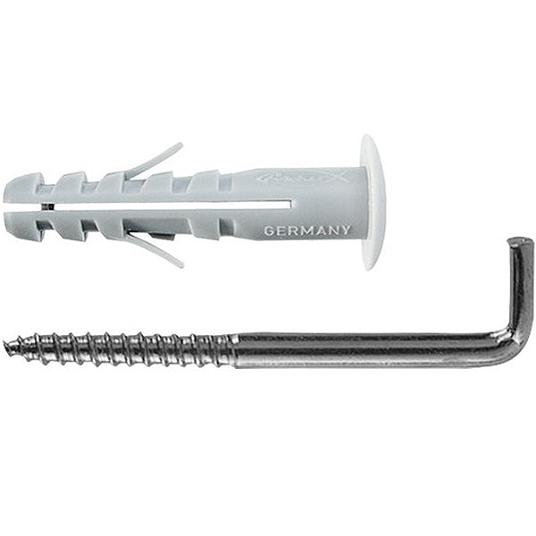 FISCHER TASSELLI IN NYLON CON GANCIO DIRITTO SB 8/6 K BLISTER PZ2