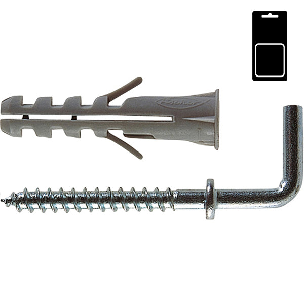 FISCHER TASSELLI IN NYLON CON GANCIO MEDIO S 6 C/2 K BLISTER PZ10*