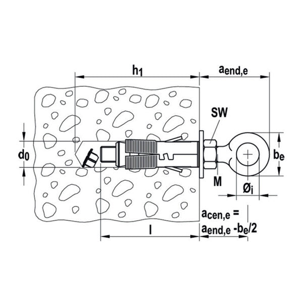 FISCHER TASSELLO SLM O IN ACCIAIO CON OCCHIOLO CL.8.8