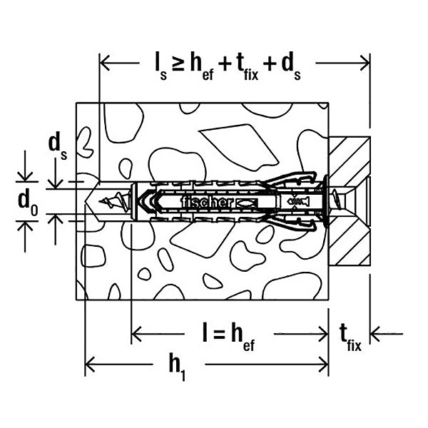 FISCHER TASSELLO SX PLUS S IN NYLON CON VITE TSP