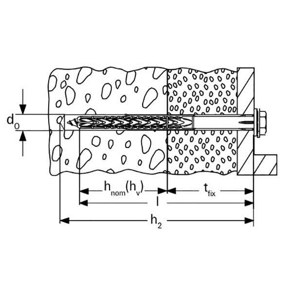 FISCHER TASSELLO SXRL-FUS 10X200 IN NYLON PROLUNGATO CON VITE TE