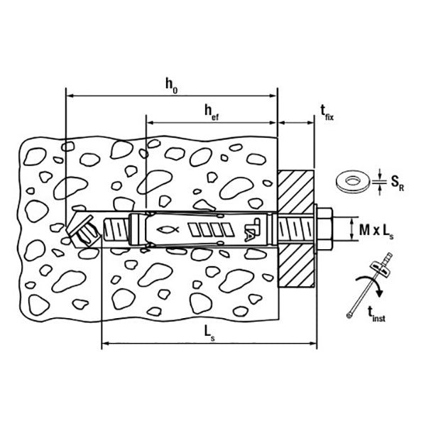 FISCHER TASSELLO TA M IN METALLO SENZA VITE