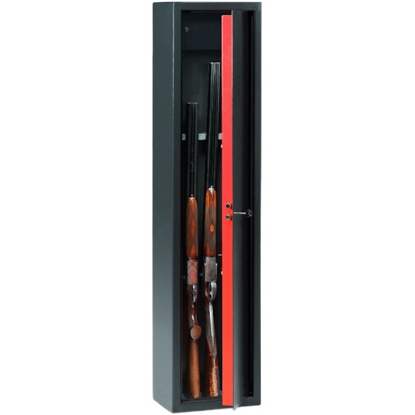 TECHNOMAX ARMADIO PORTAFUCILI A CHIAVE GRIGIO MOD. TCH/ 4 PER 5 FUCILI