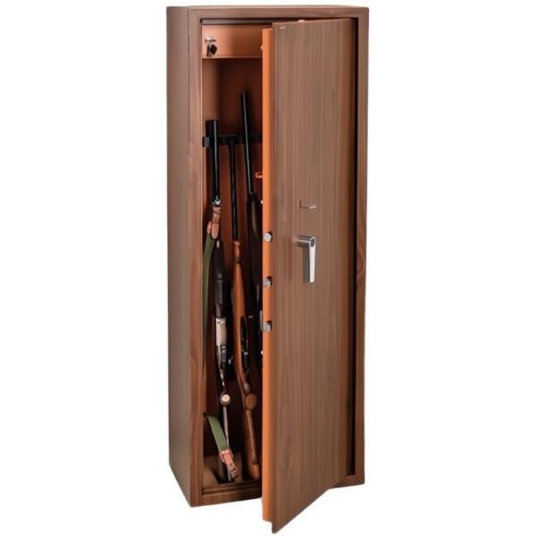 TECHNOMAX ARMADIO PORTAFUCILI A CHIAVE EFFETTO LEGNO MOD. TCL/5 5 FUCILI