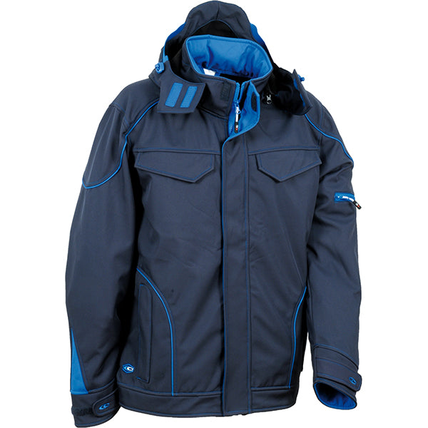COFRA GIACCA SOFTSHELL IMPERMEABILE TECKA COLORE NAVY/ROYAL