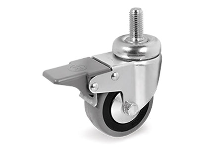 TELLURE ROTA RUOTA 37 SUPPORTO GIREVOLE CON PERNO+FRENO D.MM 80 KG 55
