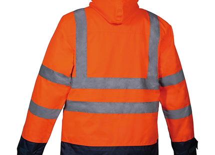 COFRA GIACCA ALTA VISIBILITA' TELSEN 3 IN 1 ARANCIO FLUO/NAVY TG.M*