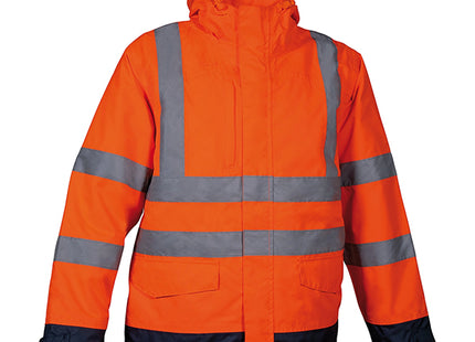 COFRA GIACCA ALTA VISIBILITA' TELSEN 3 IN 1 ARANCIO FLUO/NAVY TG.M*