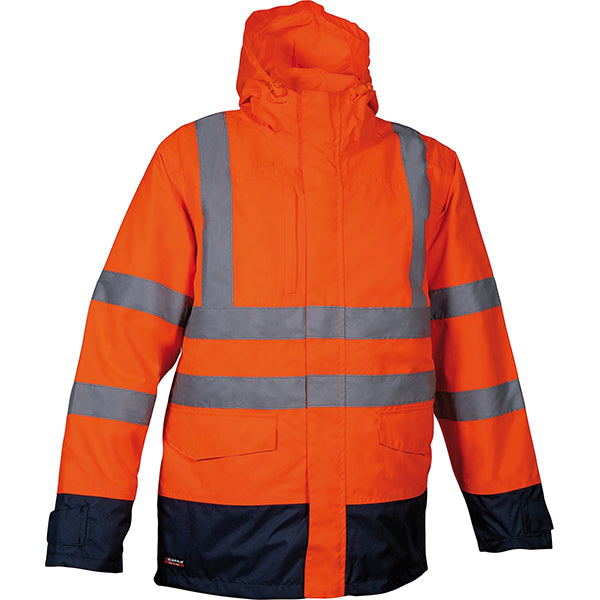 COFRA GIACCA ALTA VISIBILITA' TELSEN 3 IN 1 ARANCIO FLUO/NAVY