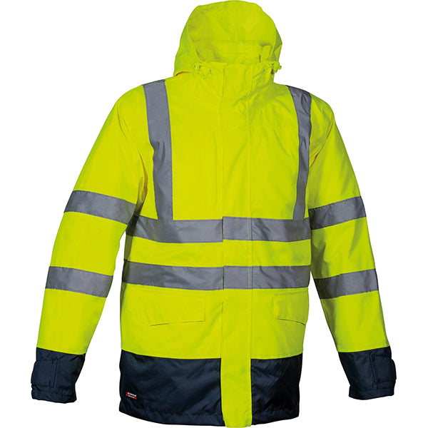 COFRA GIACCA ALTA VISIBILITA' TELSEN 3 IN 1 GIALLO FLUO/NAVY