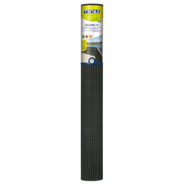 TENAX RETE QUADRA 10 IN PLASTICA MULTIUSO ANTRACITE CONF.DA MT1,0X5