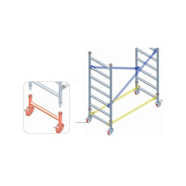 FACAL TESTATA DI BASE CON 2 RUOTE FRENANTI PER TRABATTELLO CAPO-1