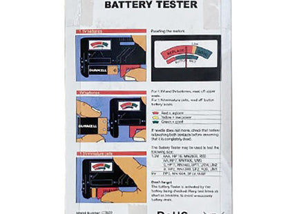 DURACELL TESTER PER BATTERIE DA 1,5 A 9V